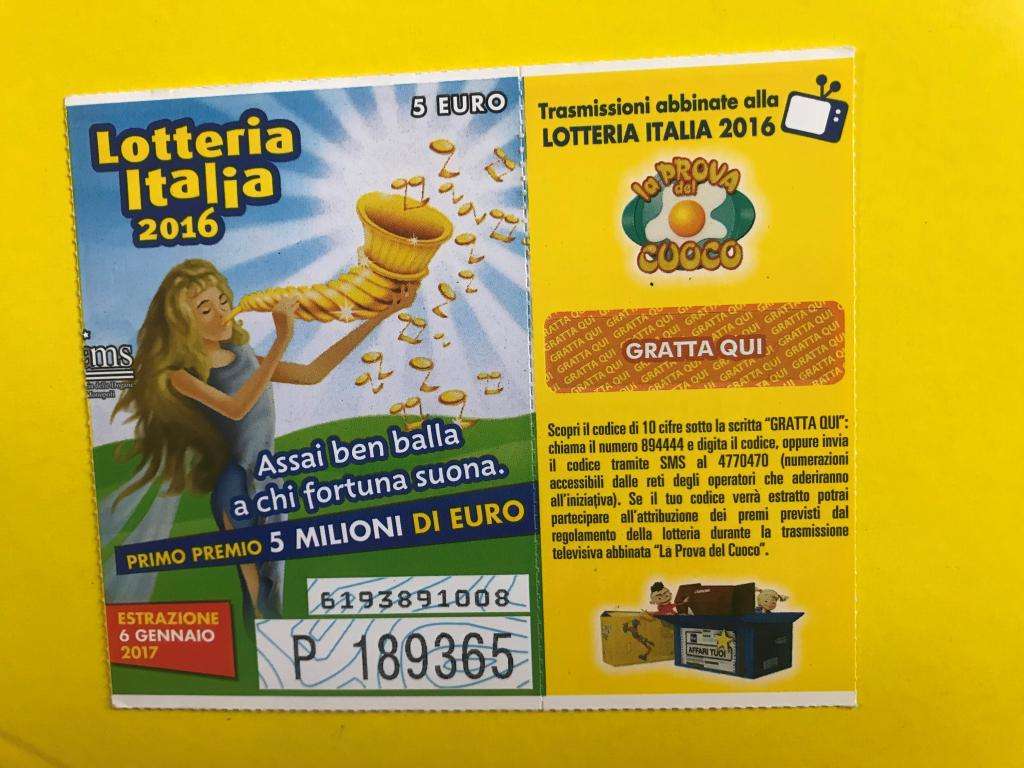 Gratta e Vinci - Lotteria Italia 2016 non grattato